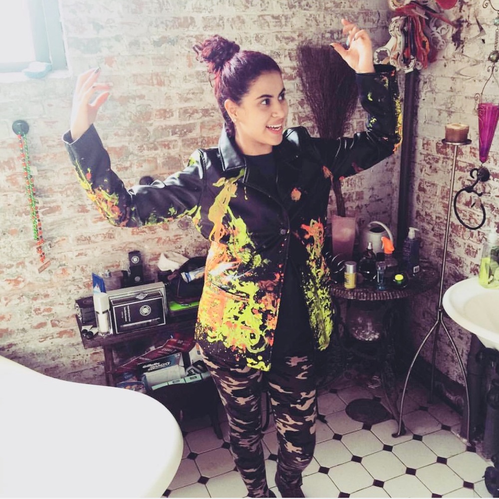 Black painted jacket - several styles and sizes